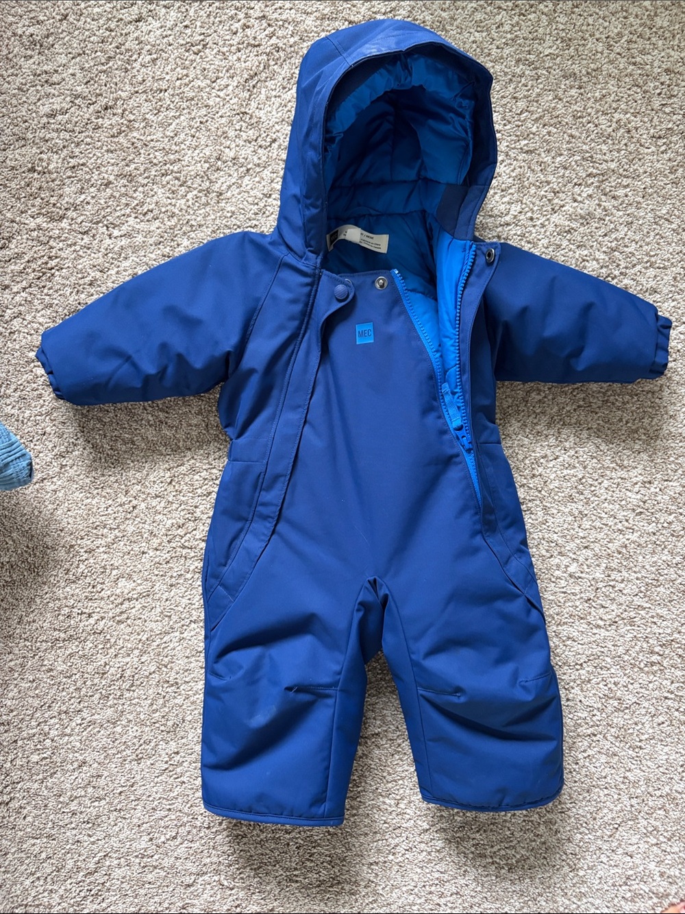 MEC Royal Blue Toddler Insulated Snowsuit with Hood